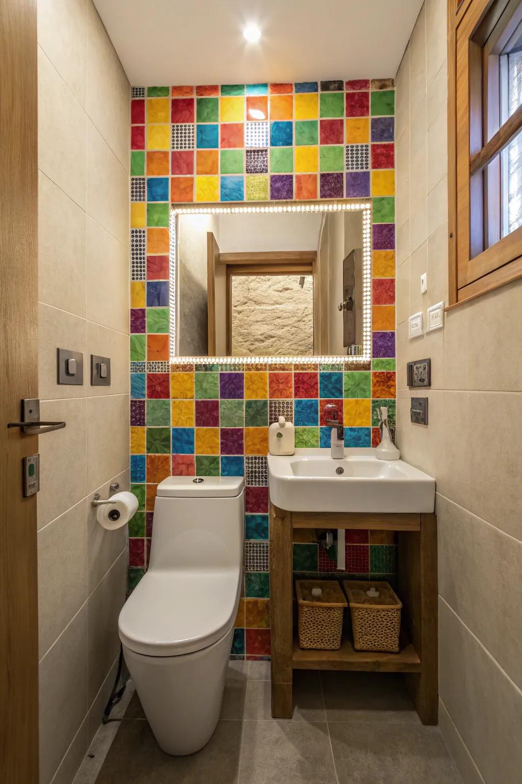 Mosaic tiles have the power to transform even the smallest bathroom into a piece of art.