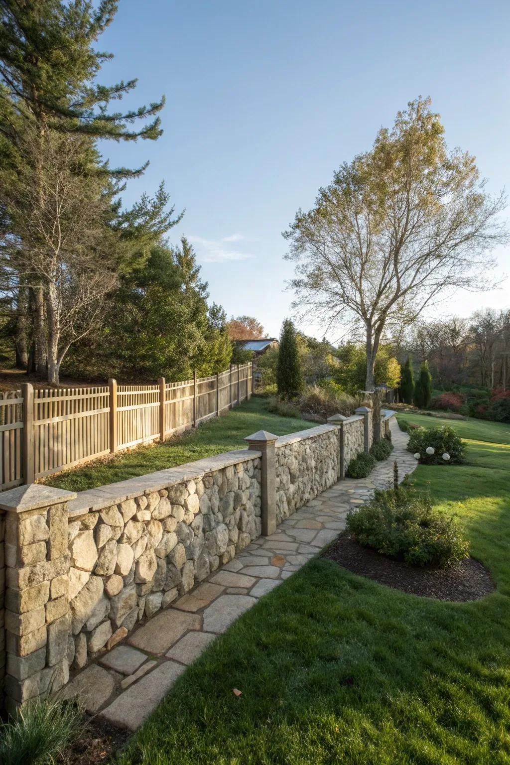 A rock facade provides resilience and inherent equilibrium.