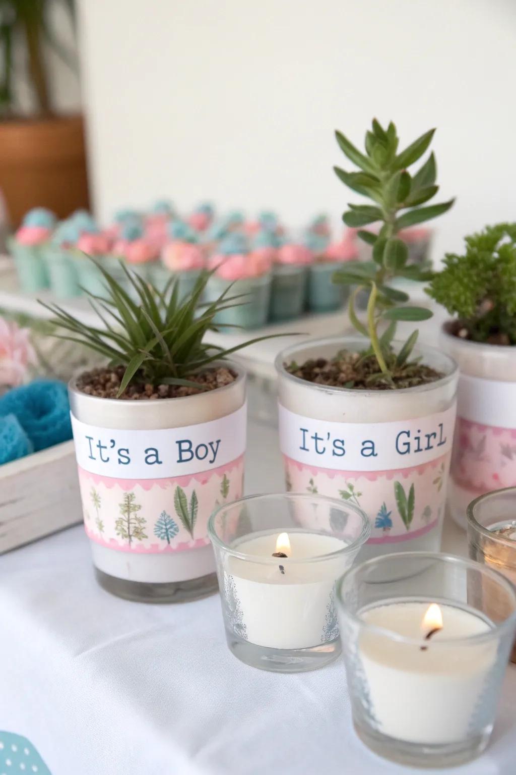 Thoughtful party favors express gratitude to guests for their attendance.