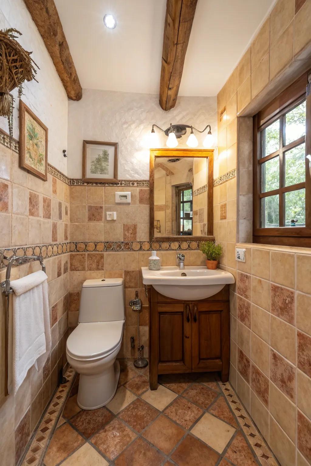 Earthy colors add warmth and comfort.