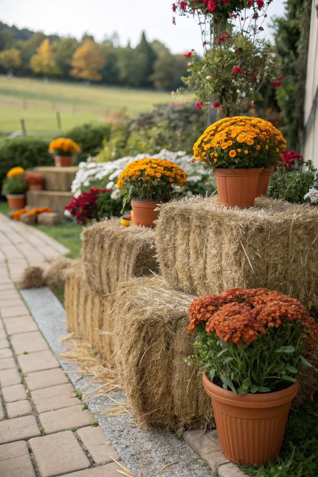 Bundled stalks topped with vibrant bloomers create a stunning display.