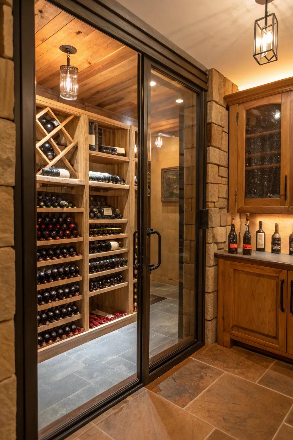 Clear doors introduce refinement and a feeling of spaciousness.