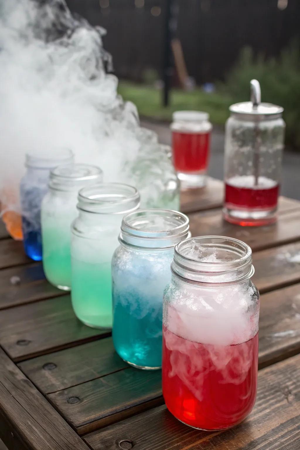 Establish an eerie potion setup to fascinate your visitors.