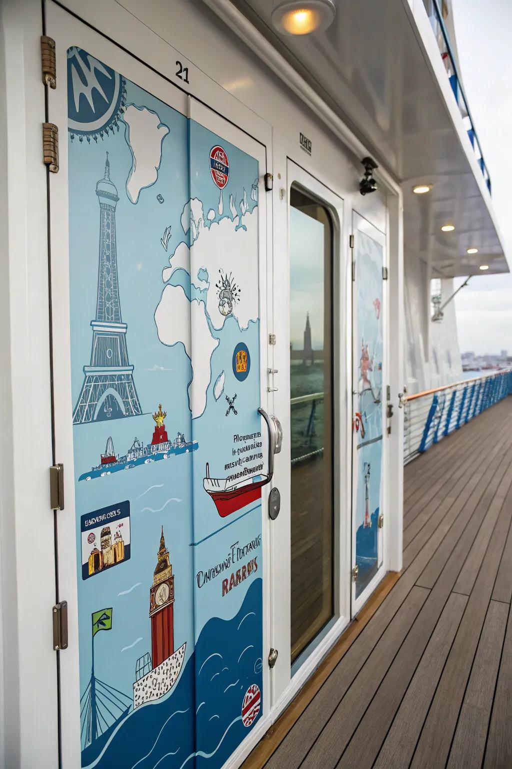 Celebrate your cruise itinerary with destination-themed decorations.