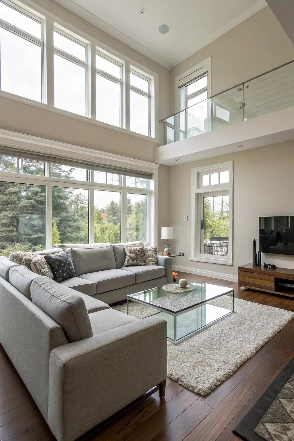 A modern living room with sleek contemporary furniture.