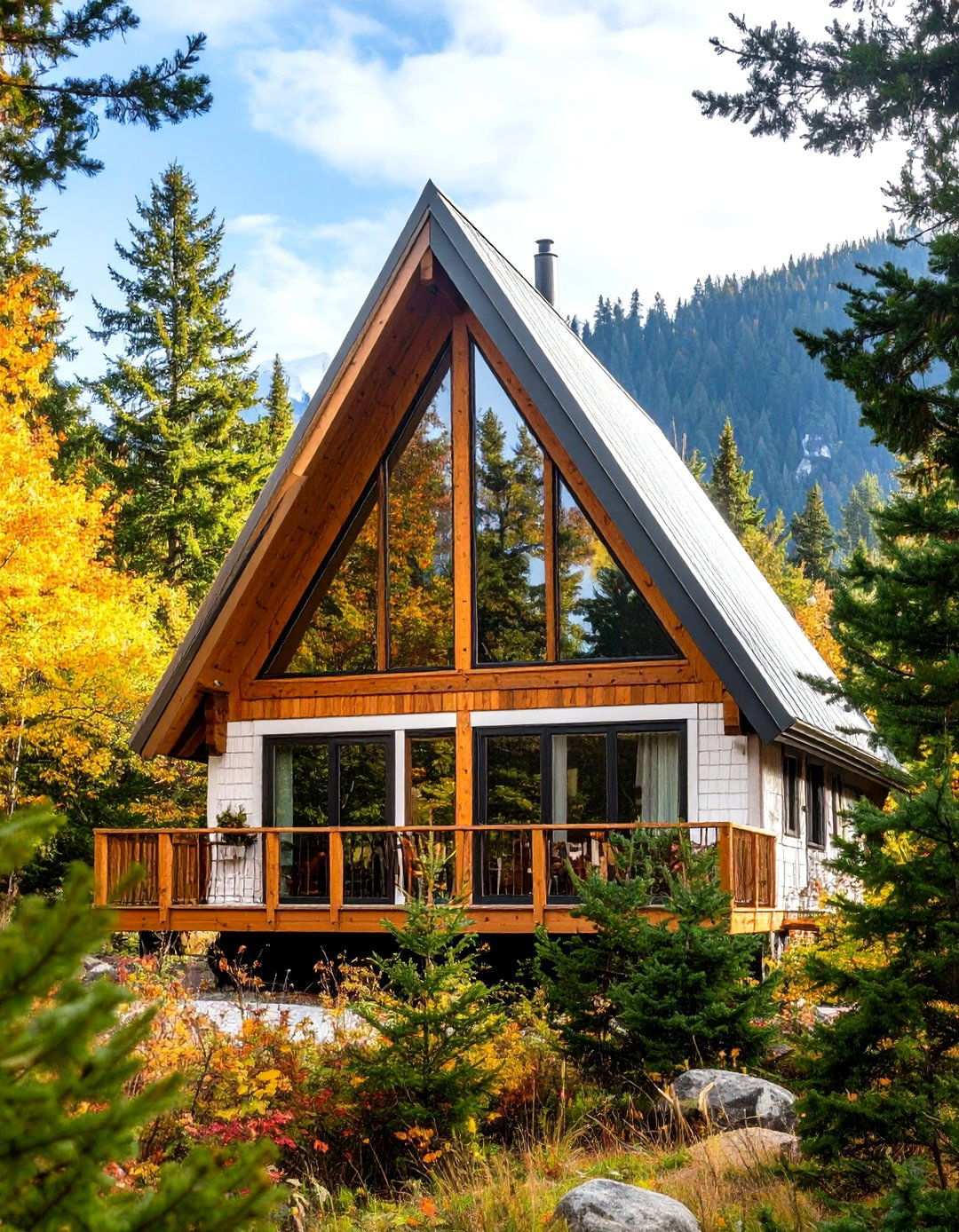 A Frame Black and White House Exterior - 20 Black and White House Exterior Ideas