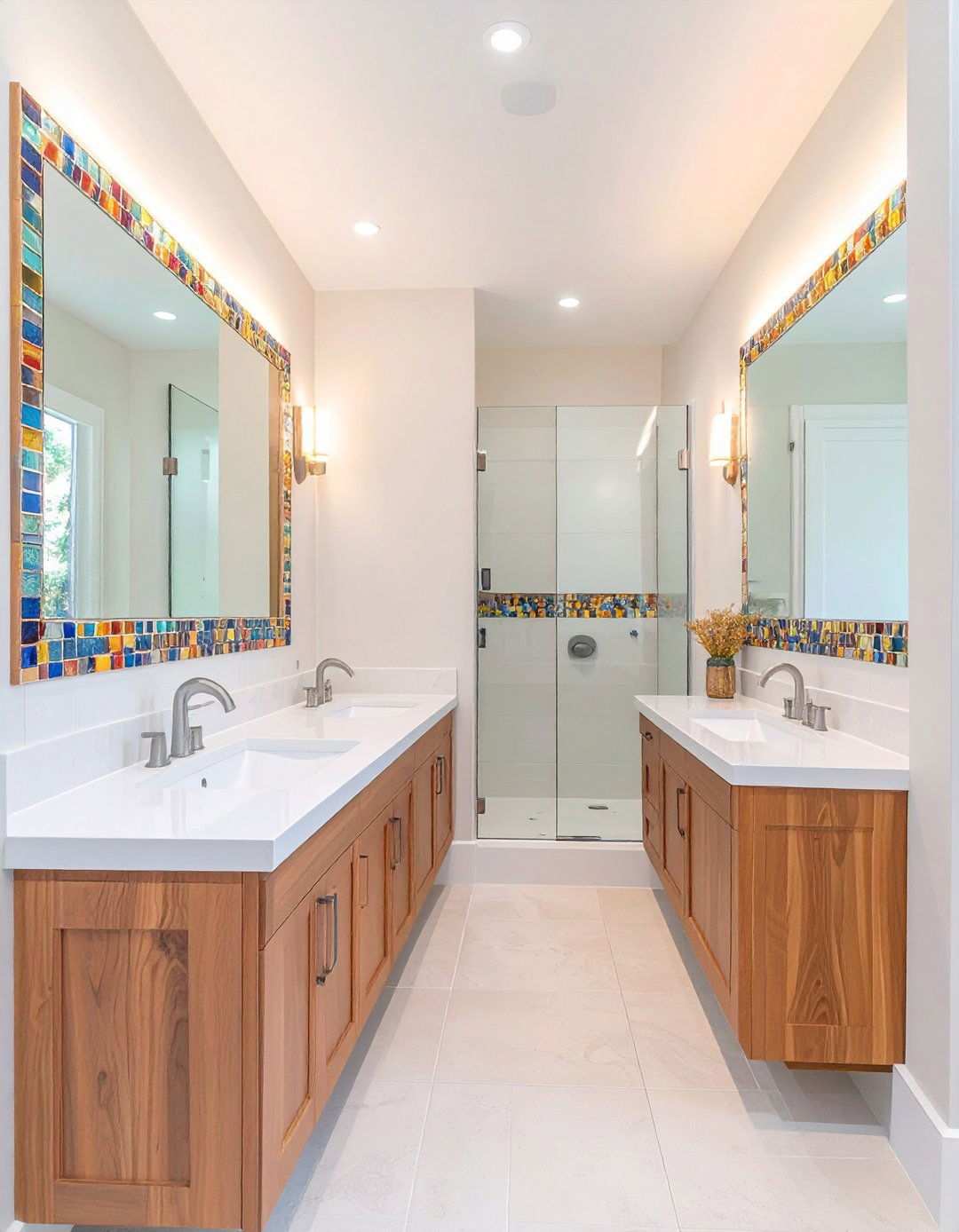 Accent Strip Backsplash Borders - 20 Bathroom Backsplash Ideas