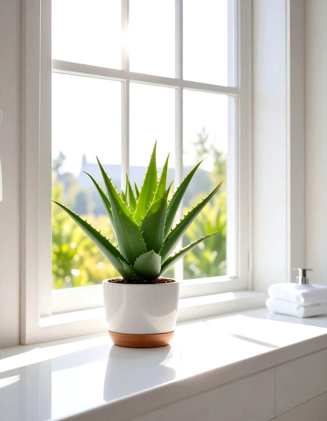 Aloe Vera Bathroom Plant for Healing Benefits - 20 Best Plants for Bathroom