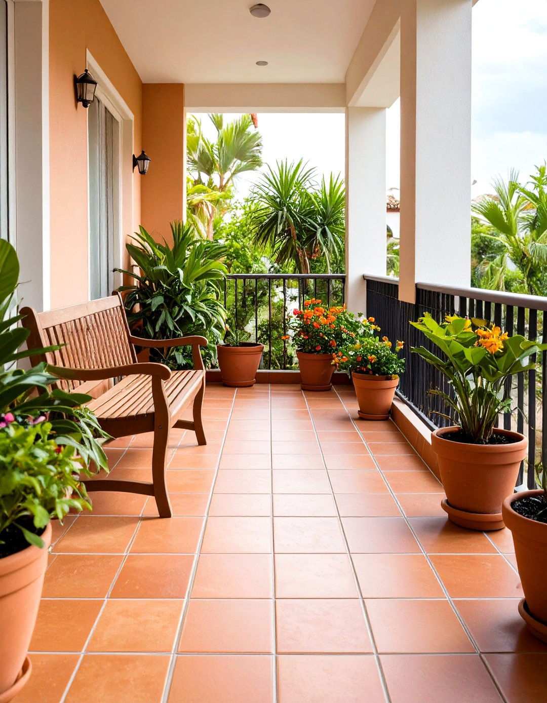 Anti Slip Textured Balcony Tiles for Safety First Design - 20 Balcony Tiles Ideas