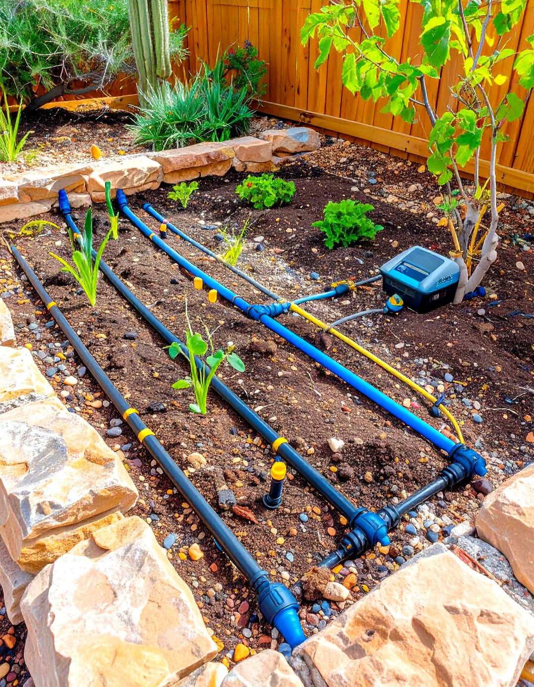 Arizona Backyard Smart Drip Irrigation Grid - 20 Arizona Backyard Ideas