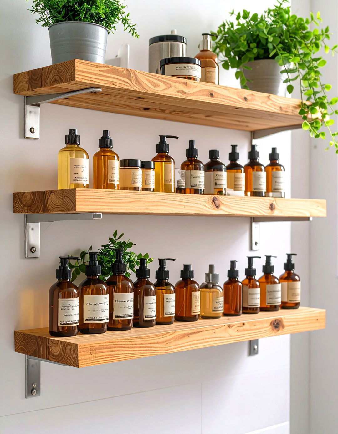 Aromatic Cedar Plank Bathroom Shelf - 20 Bathroom Shelf Ideas