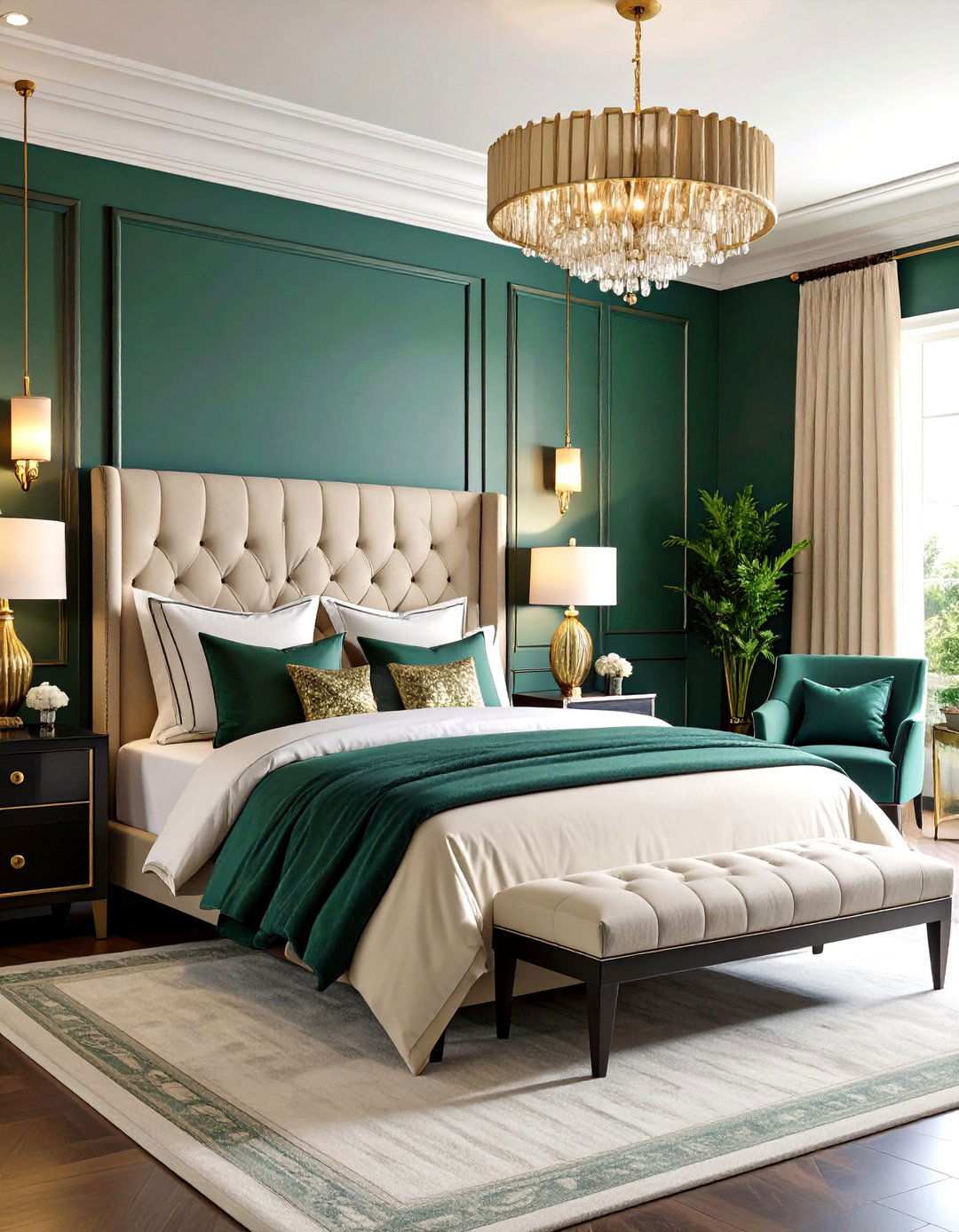 Art Deco Color Palette Sophistication - 20 Art Deco Bedroom Ideas