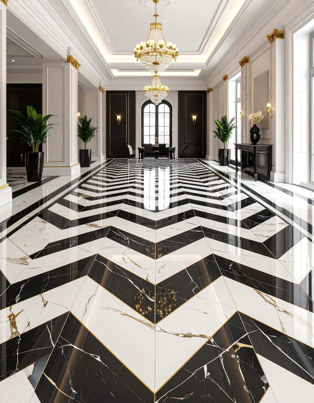 Art Deco Geometric Floor Patterns - 20 Art Deco Interior Design Ideas