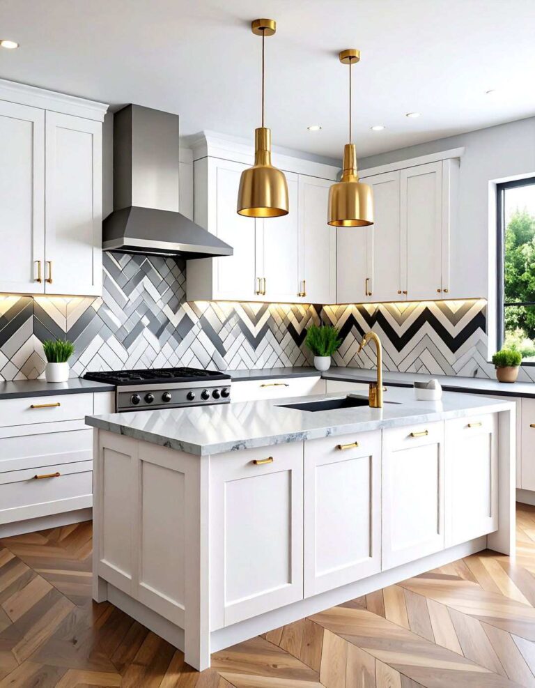 Art Deco Kitchen Geometric Backsplash Patterns - 20 Art Deco Kitchen Ideas