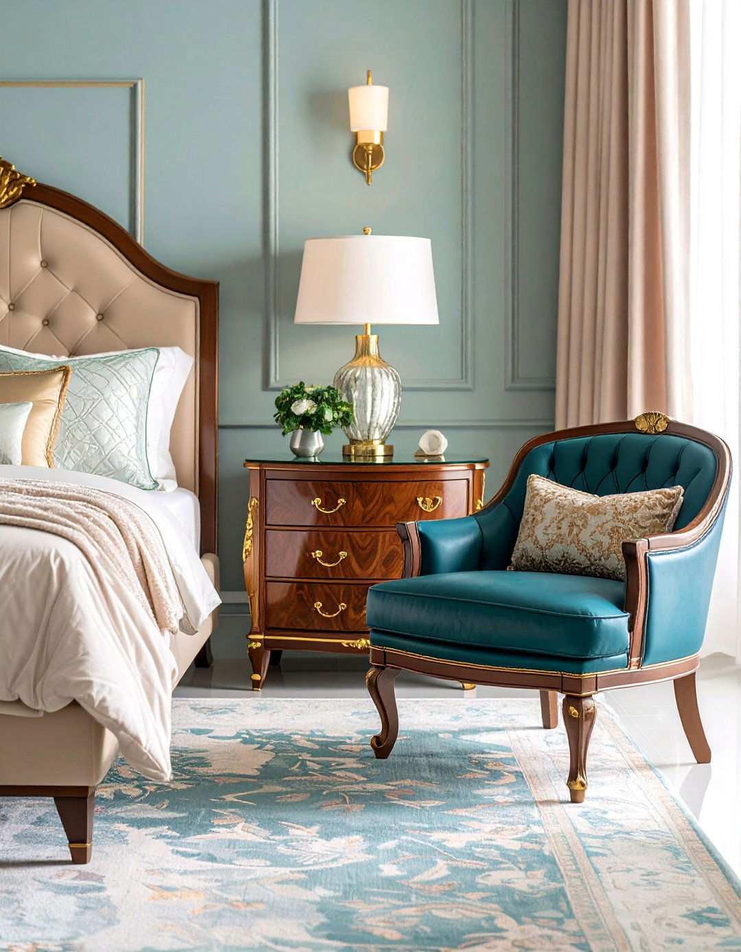 Art Deco Mixed Materials and Textures - 20 Art Deco Bedroom Ideas