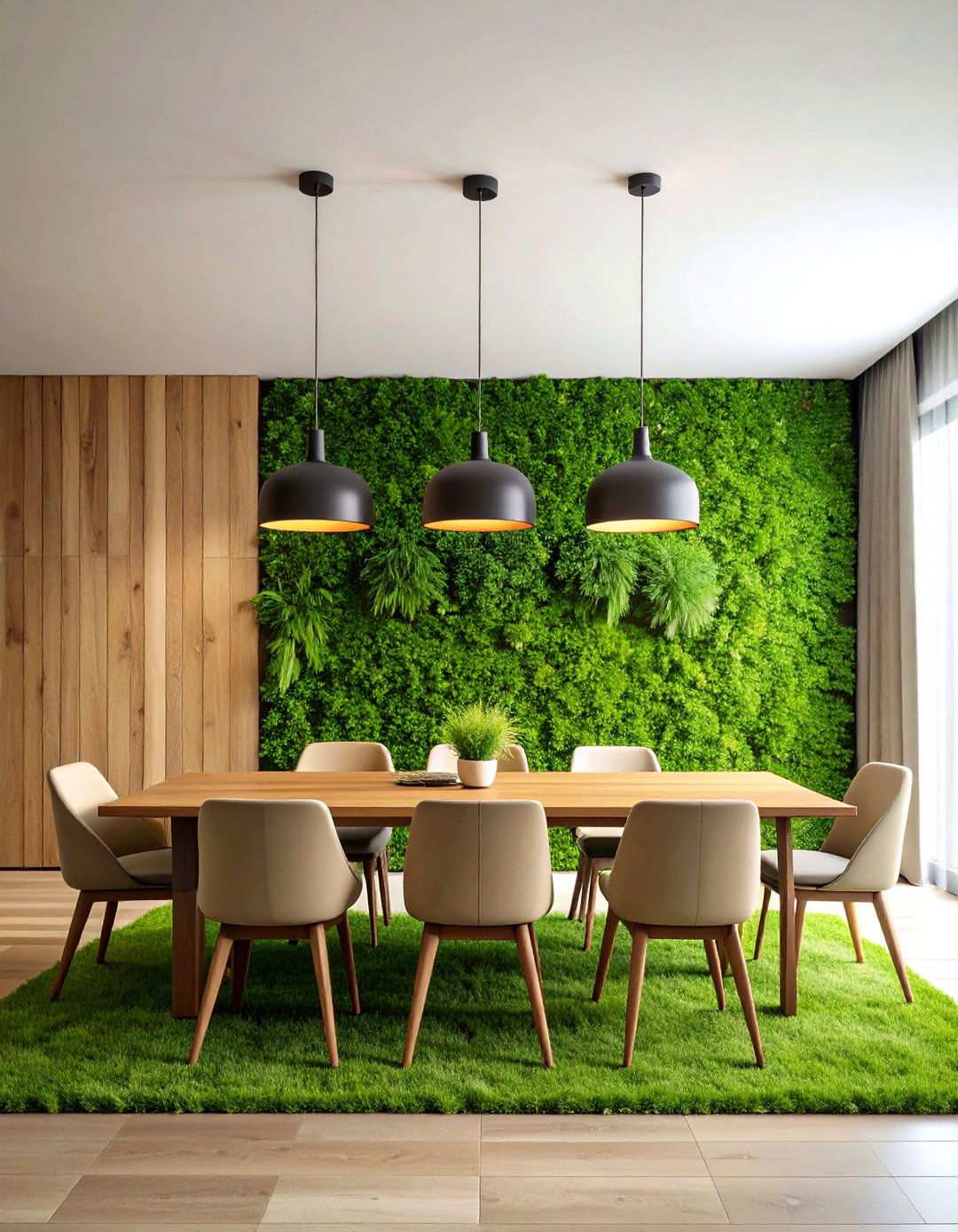 Artificial Grass Wall Round Accent Design - 20 Artificial Grass Wall Design Ideas