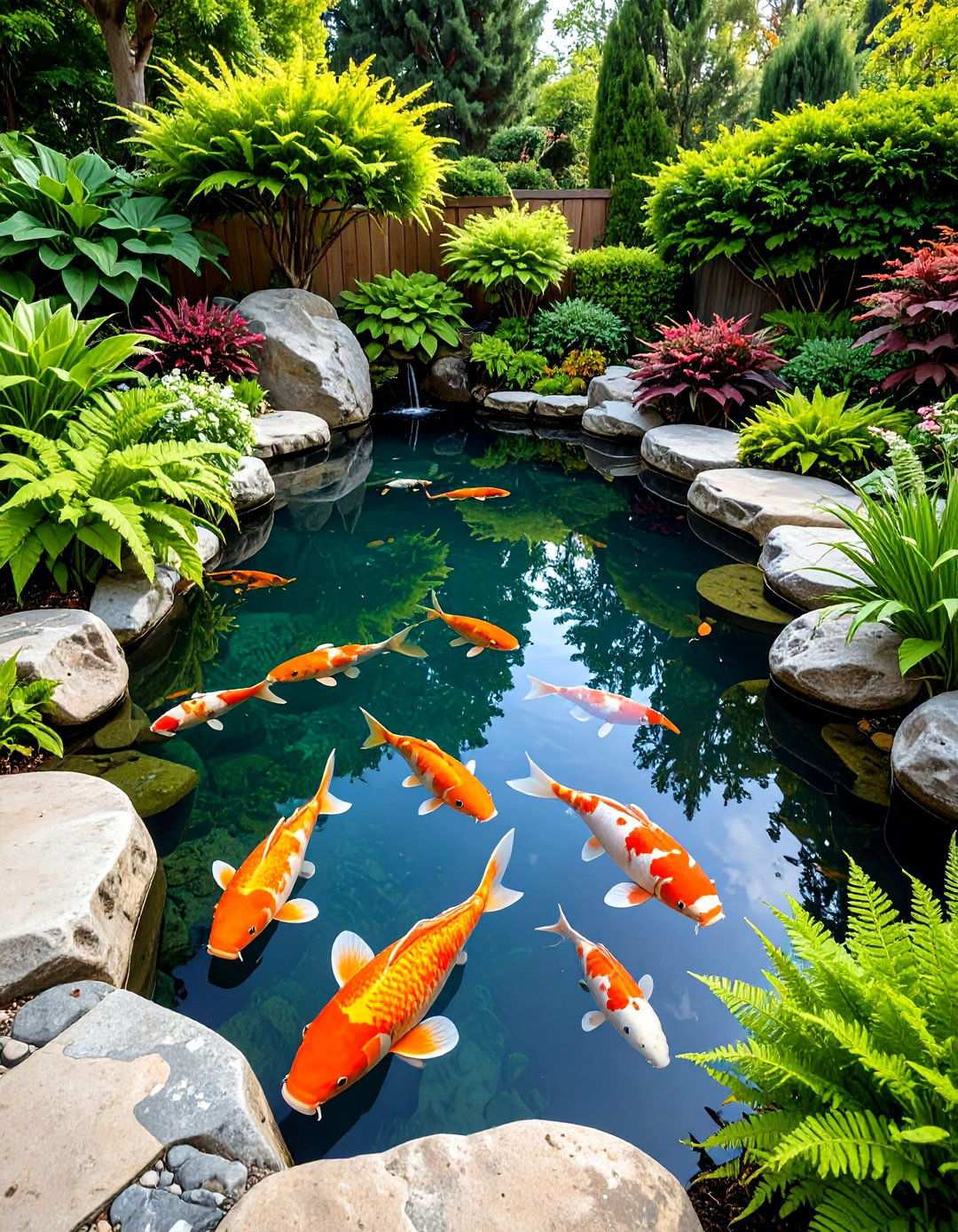 Asian Landscaping Koi Pond Water Feature Design - 20 Asian Landscaping Ideas