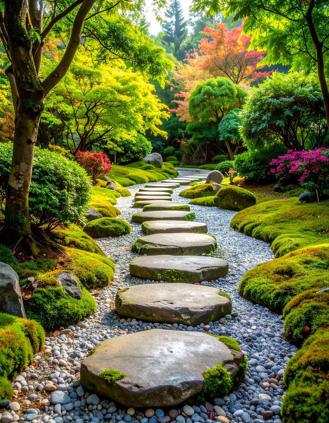 Asian Landscaping Stepping Stone Pathway Creation - 20 Asian Landscaping Ideas