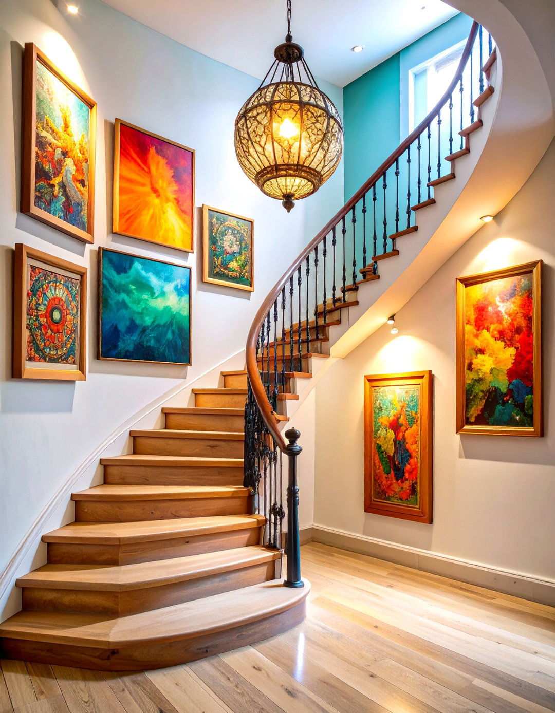 Asymmetrical Balance Stairway Displays - 20 Asymmetrical Balance Interior Design  Ideas