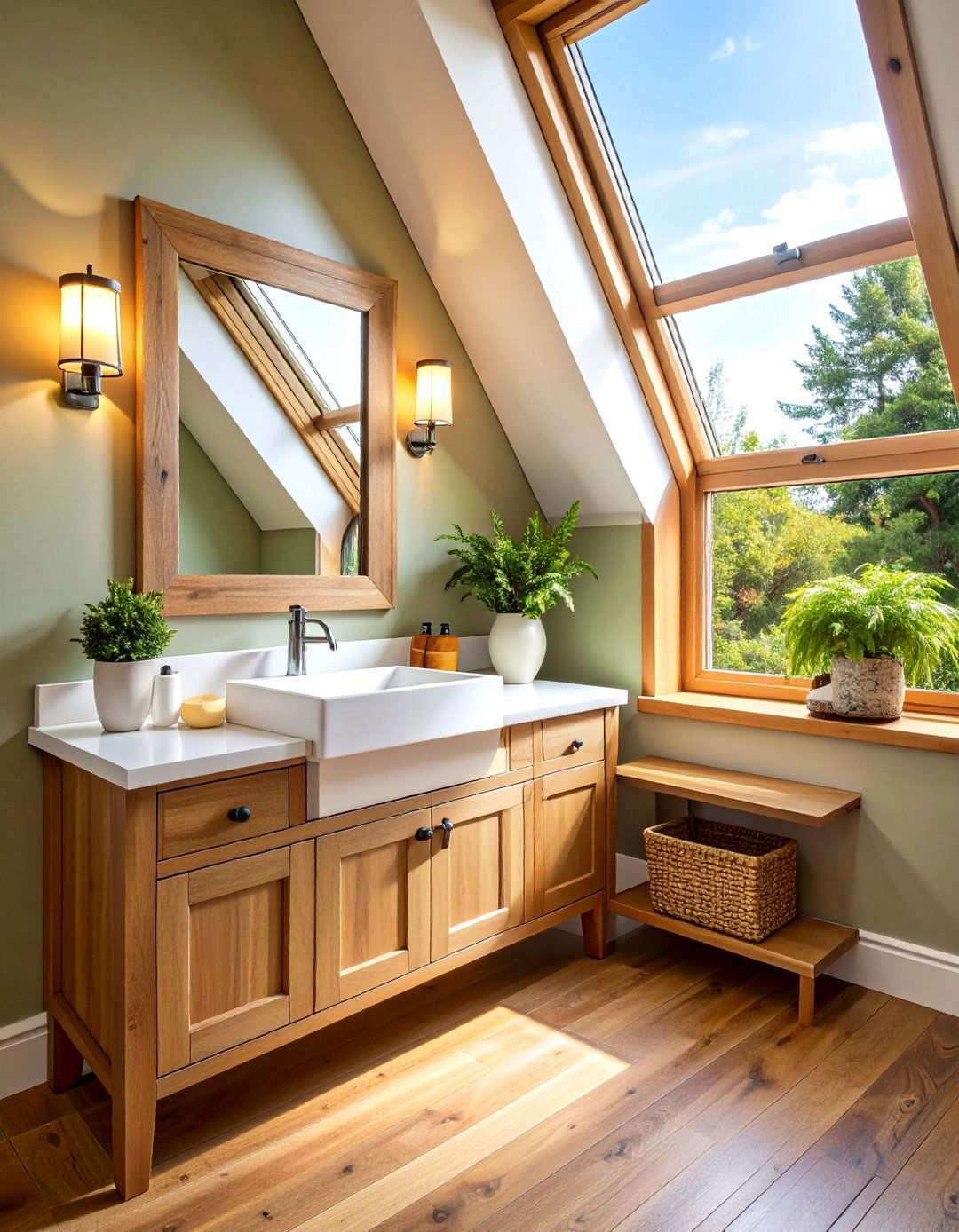 Attic Bathroom Corner Sink Maximization Strategy - 20 Attic Bathroom Ideas