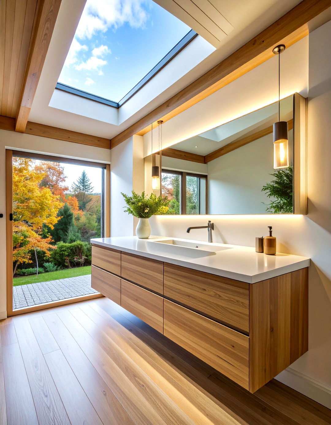 Attic Bathroom Floating Vanity Installation - 20 Attic Bathroom Ideas