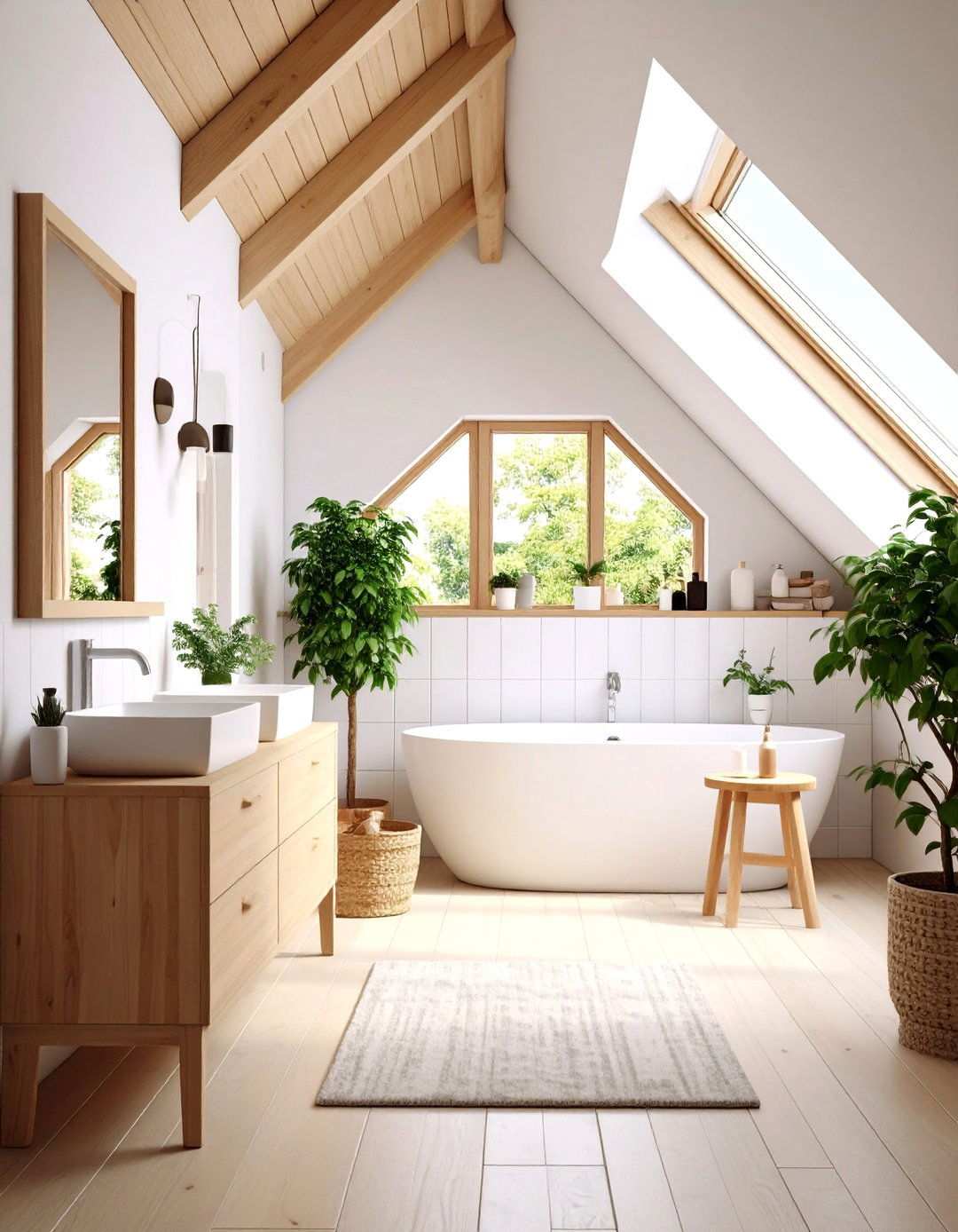 Attic Bathroom Scandinavian Minimalist Style Approach - 20 Attic Bathroom Ideas