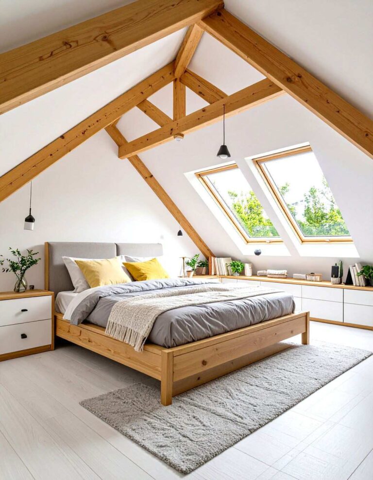 Attic Room Bedroom with Built in Storage Solutions - 20 attic room ideas