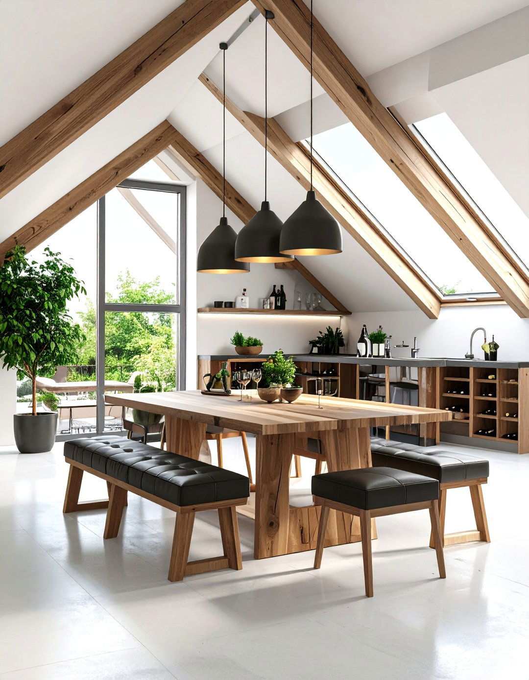 Attic Room Dining Nook with Intimate Atmosphere - 20 attic room ideas