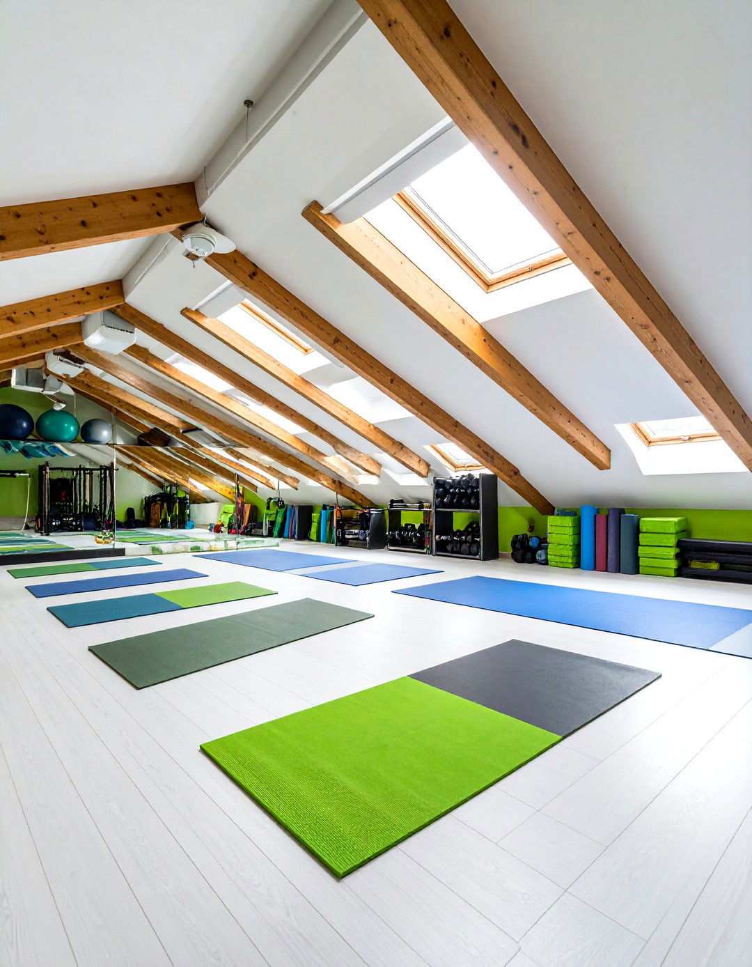 Attic Room Exercise Space with Functional Layout - 20 attic room ideas