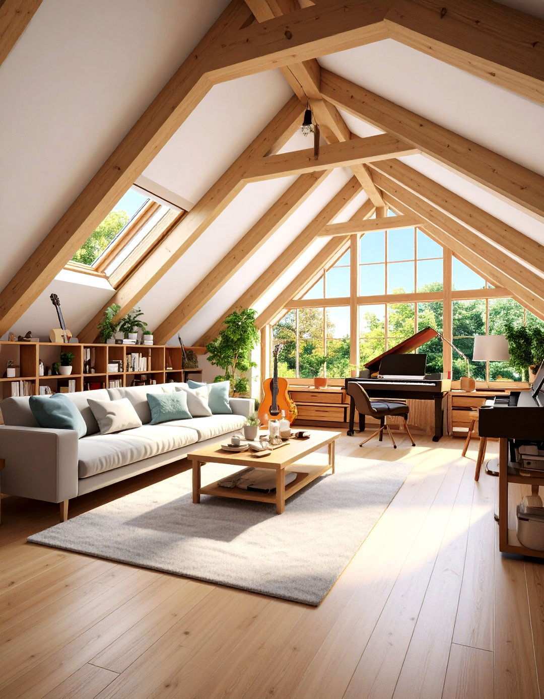 Attic Room Music Room with Acoustic Considerations - 20 attic room ideas