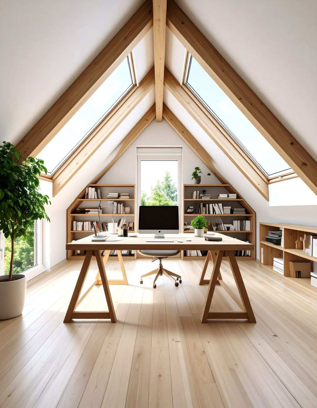 Attic Room Writers Retreat with Inspiring Views - 20 attic room ideas