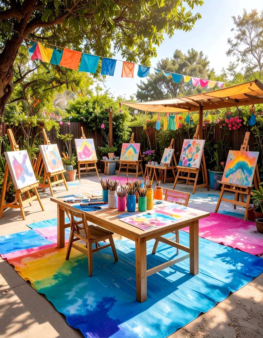 Backyard Birthday Art and Craft Studio - 20 Backyard Birthday Party Ideas