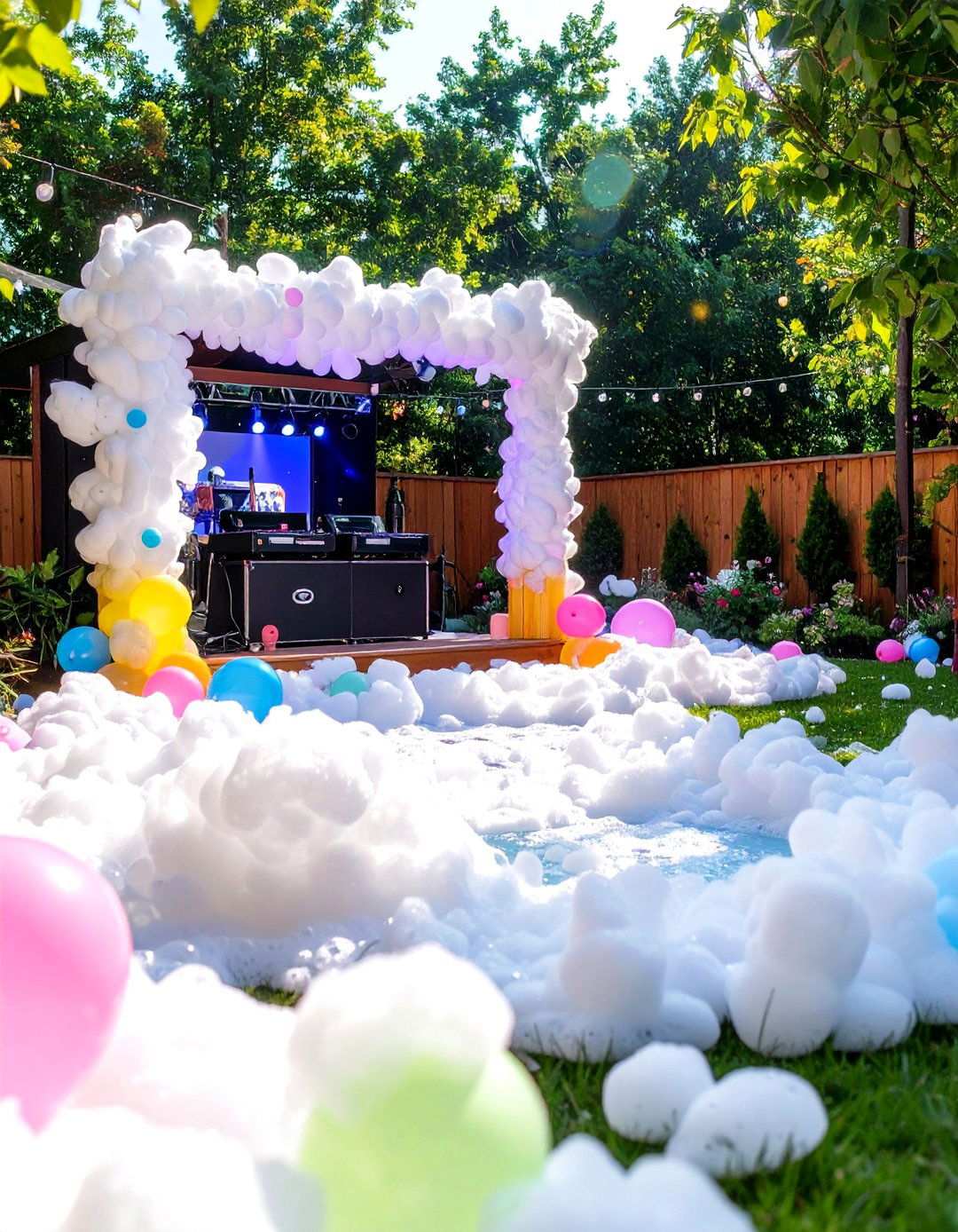 Backyard Birthday Foam Party Fun - 20 Backyard Birthday Party Ideas