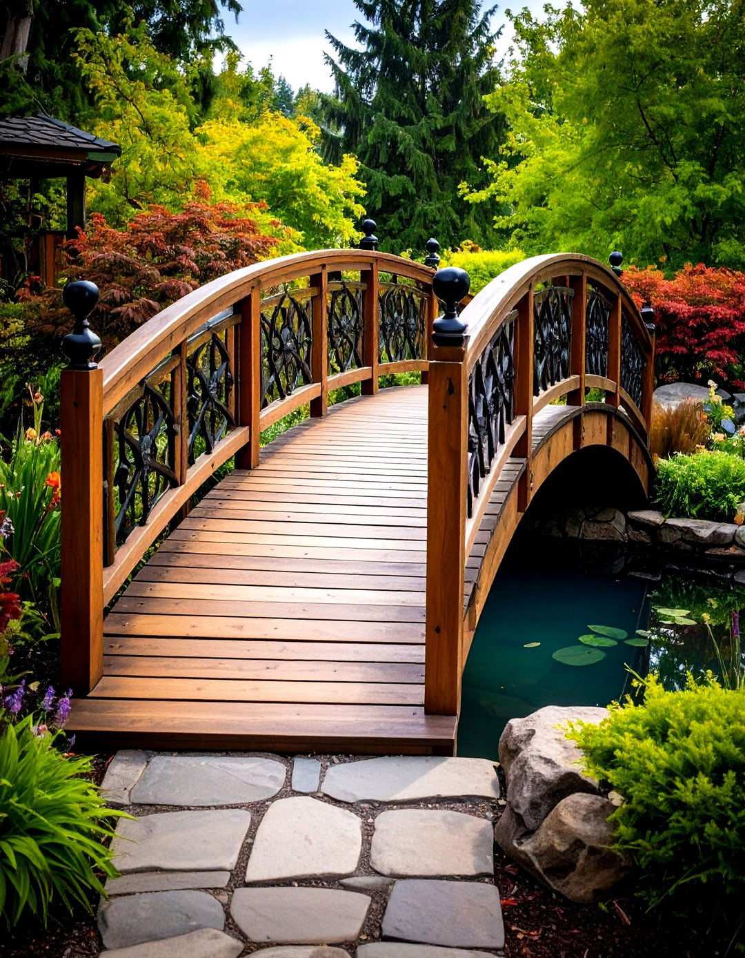 Backyard Pond Bridges and Walkways - 20 Backyard Pond Ideas