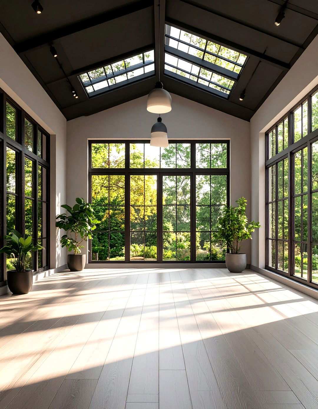 Balancing Natural Light Strategically - 20 Black Ceiling With Grey Walls