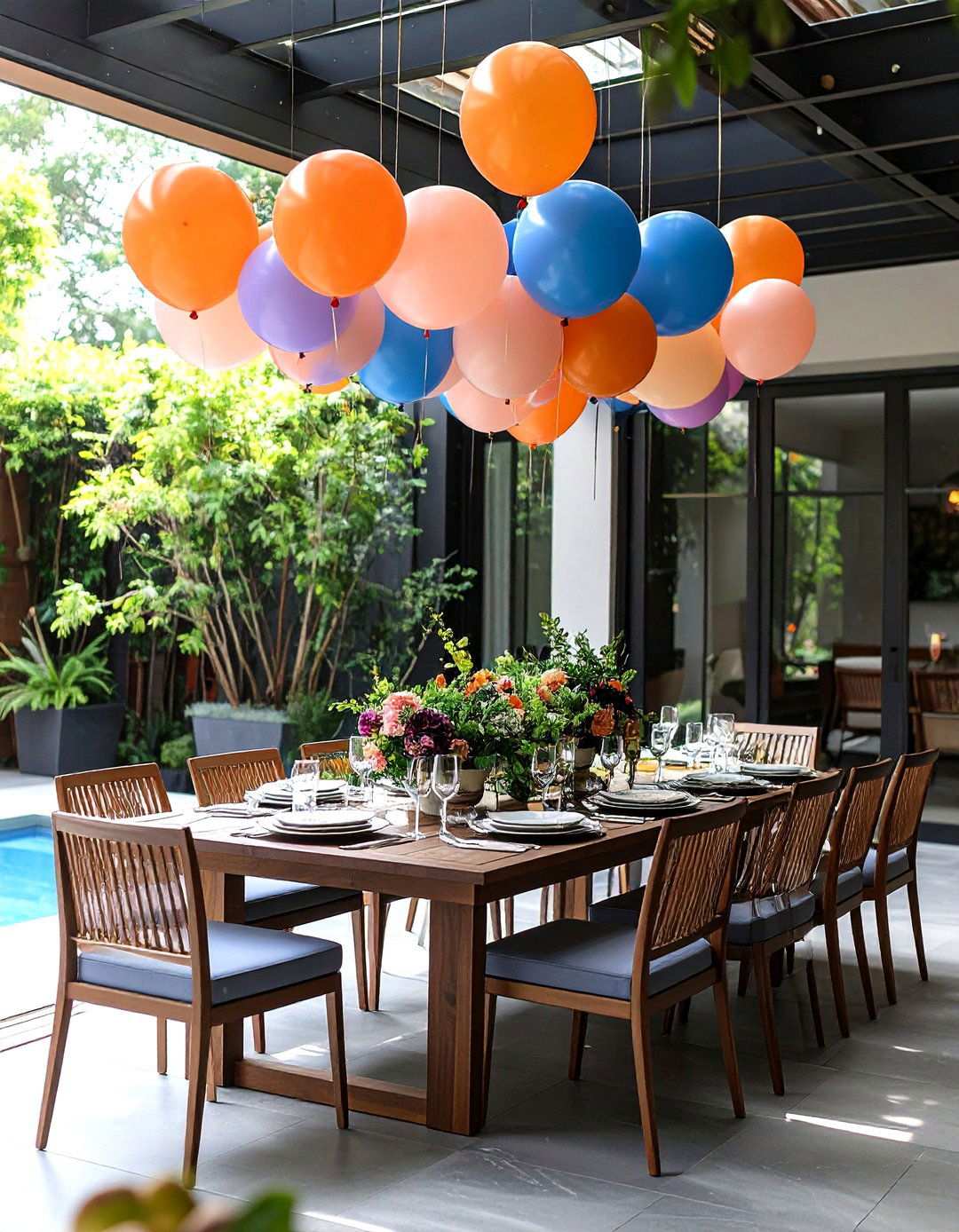Balloon Centerpieces with Suspended Elements - 20 Balloon Centerpiece Ideas