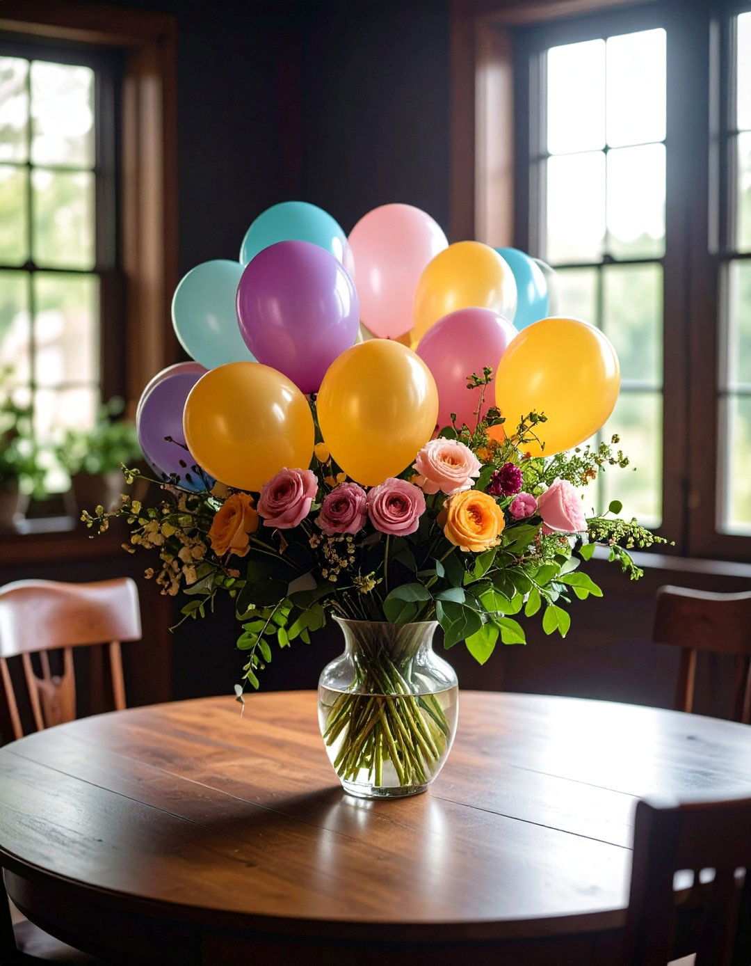 Balloon Flower Centerpieces for Natural Beauty - 20 Balloon Centerpiece Ideas