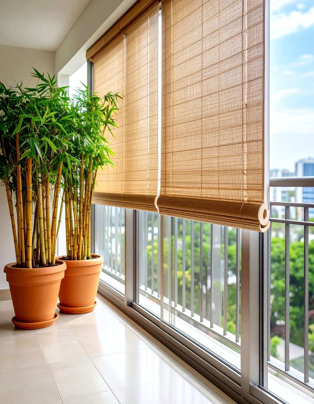 Bamboo Privacy Screens for Natural Elegance - 20 Balcony Ideas