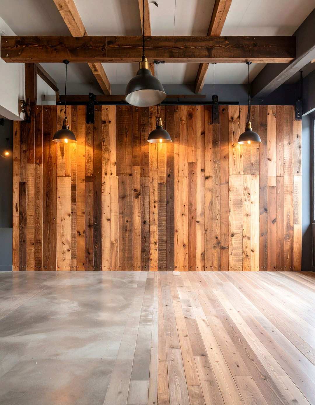 Barnwood and Metal Industrial Accent Wall - 20 Barnwood Accent Wall Ideas