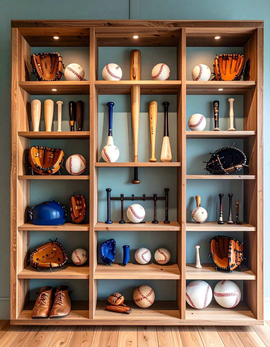 Baseball Equipment Shadow Box Gallery - 20 Baseball Room Decor Ideas