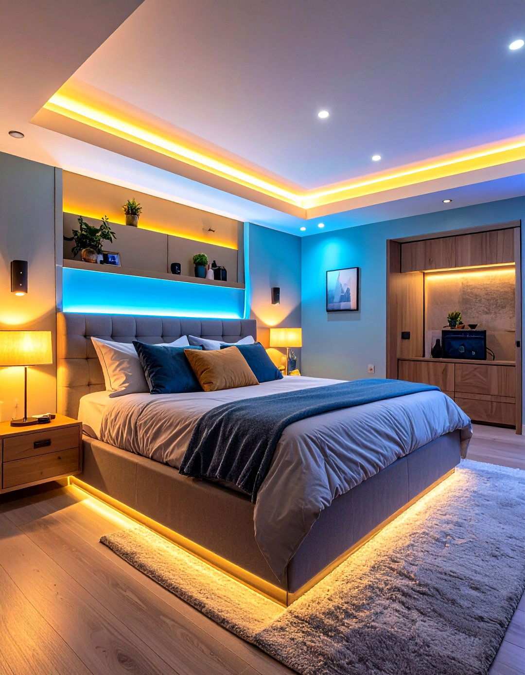 Basement Bedroom Technology Integration - 20 Basement Bedroom Ideas