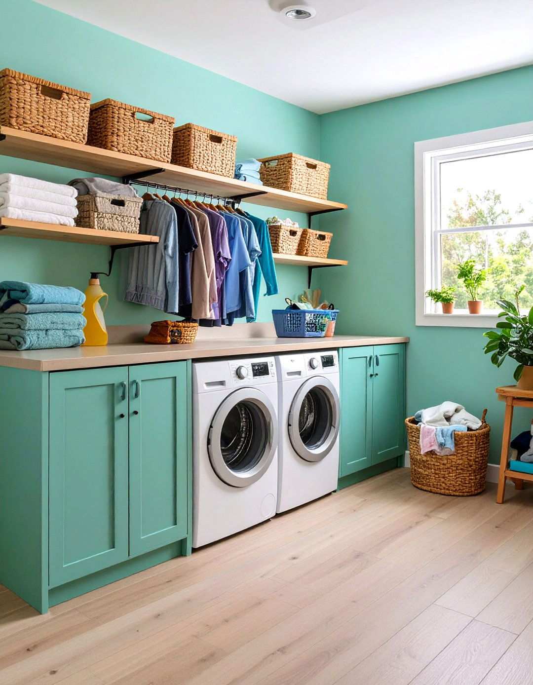 Basement Laundry Room with Multi Purpose Functionality - 20 basement laundry room ideas