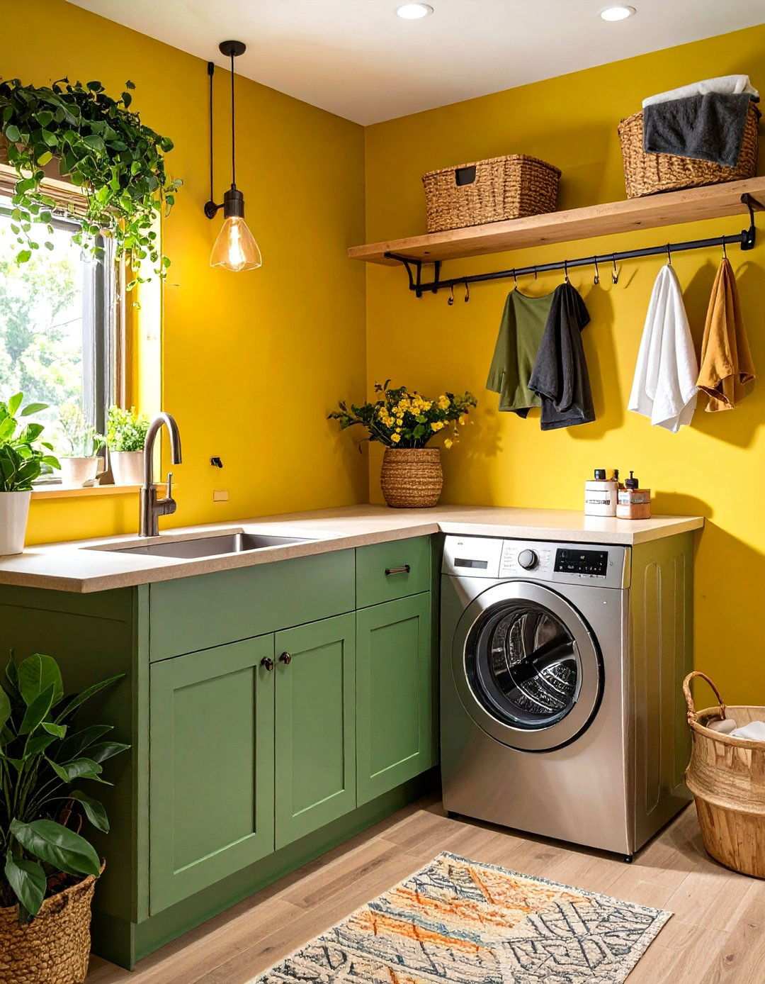 Basement Laundry Room with Utility Sink Installation - 20 basement laundry room ideas
