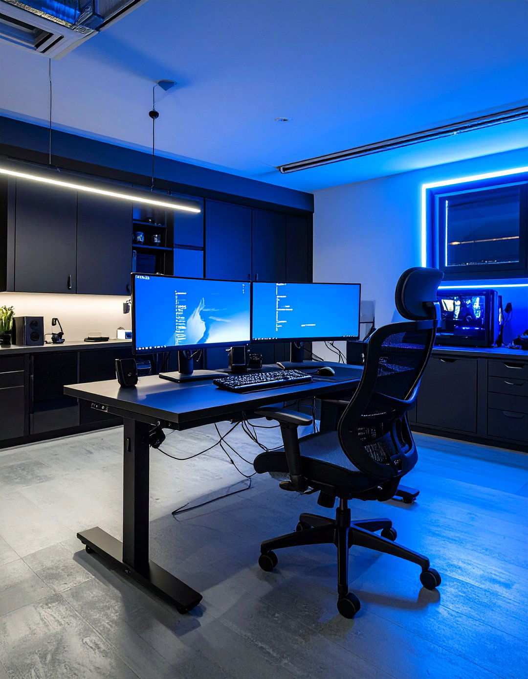 Basement Office Ergonomic Workstation - 20 basement office ideas