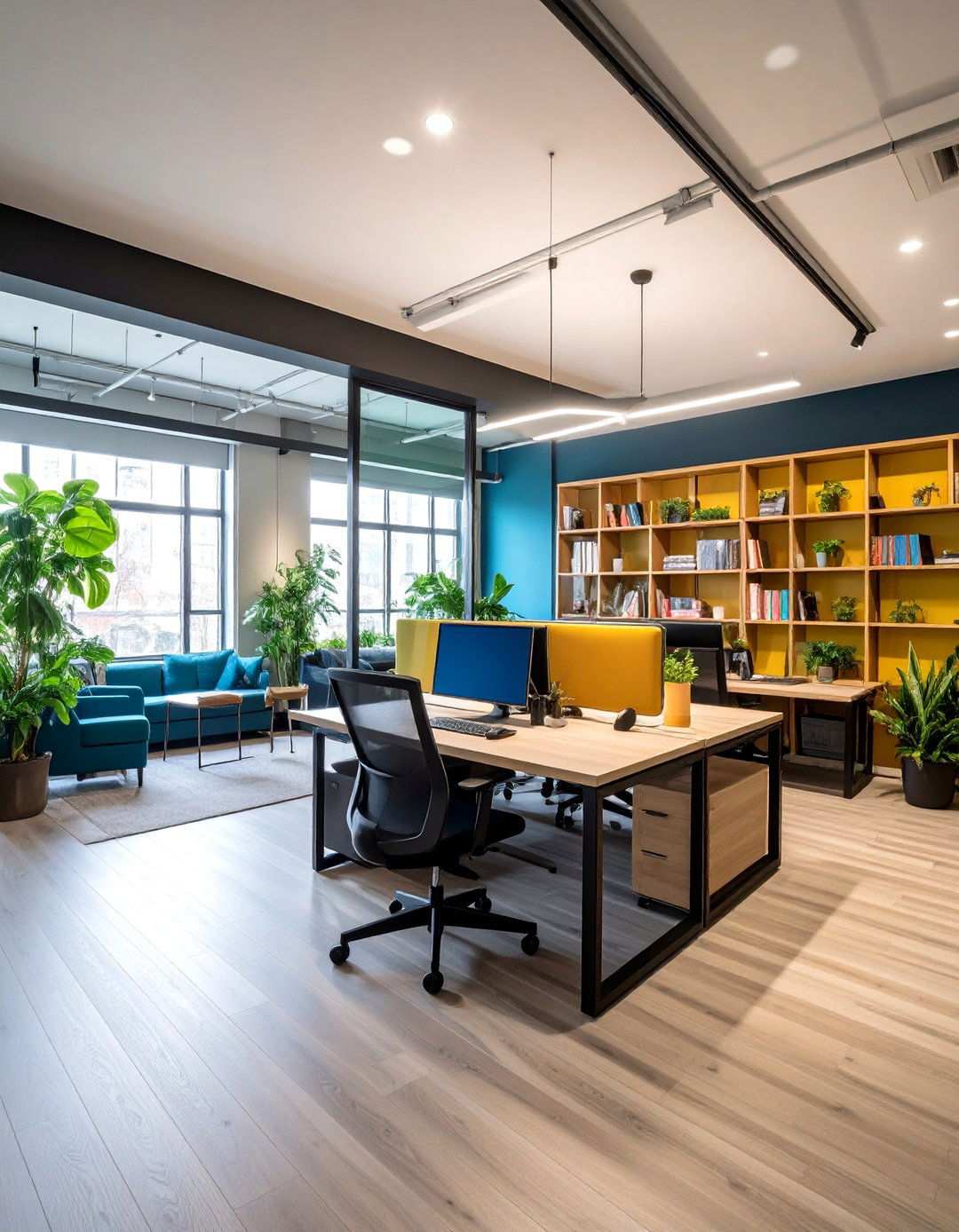 Basement Office Flexible Zones - 20 basement office ideas