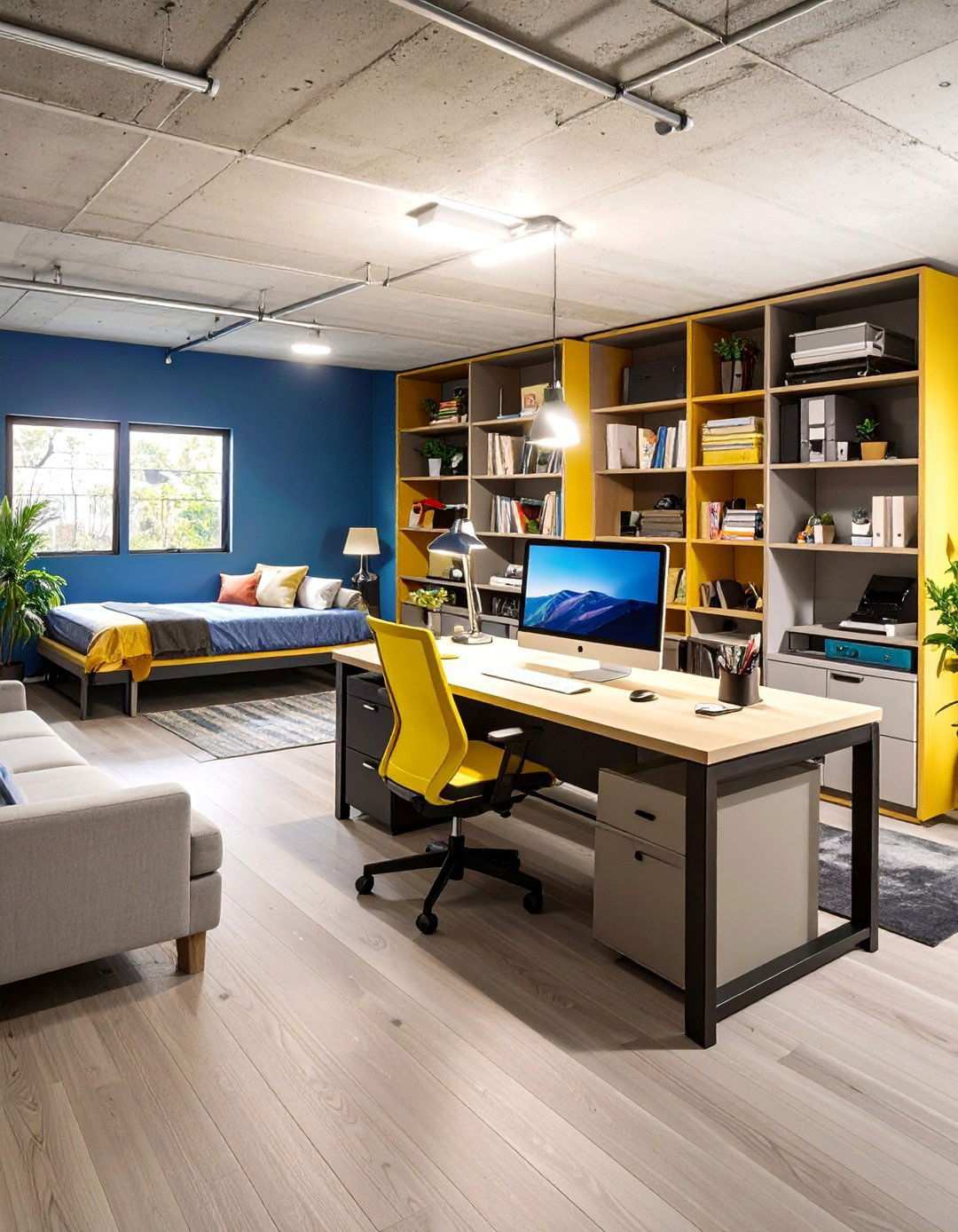 Basement Office Multi Purpose Design - 20 basement office ideas