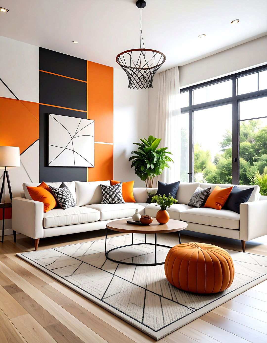 Basketball Room Decor with Bold Team Color Walls - 20 basketball room decor ideas