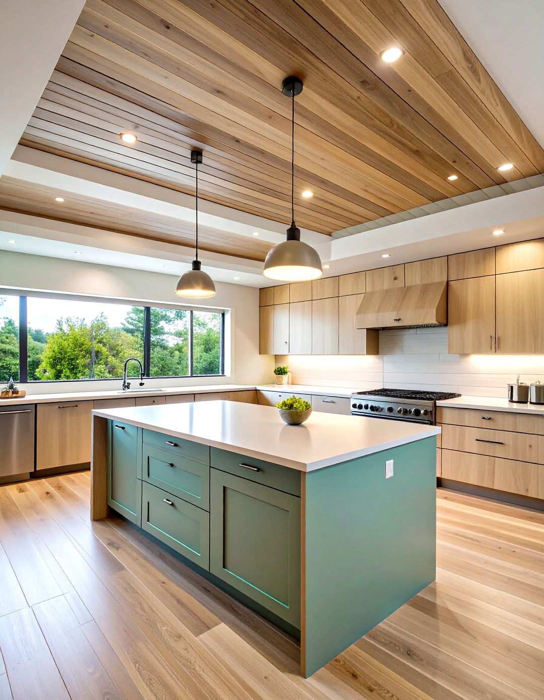 Beadboard Ceiling with Recessed Lighting Grid - 20 Beadboard Ceiling Design Ideas