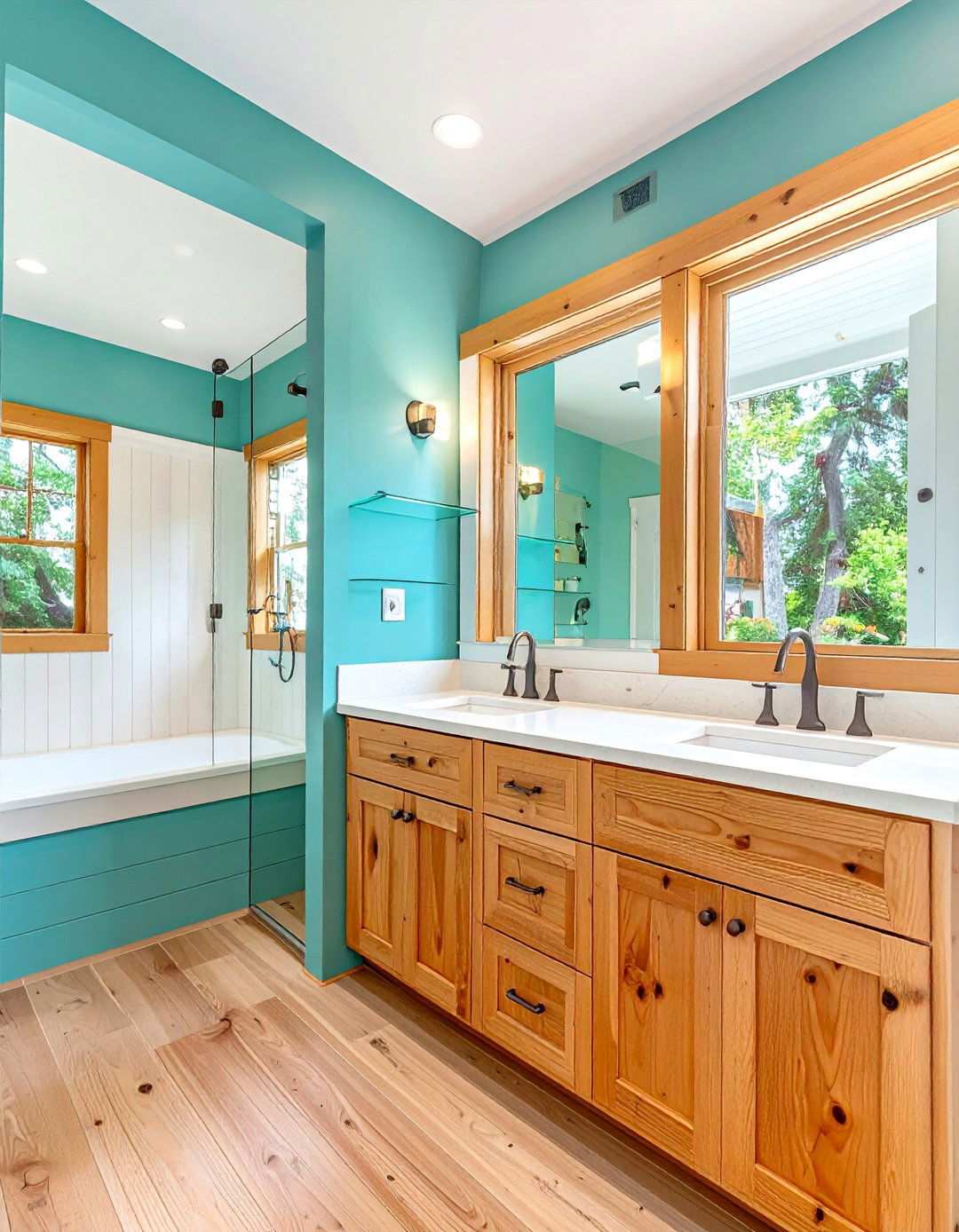 Beadboard Storage Niche Frames - 20 Beadboard Bathroom Ideas