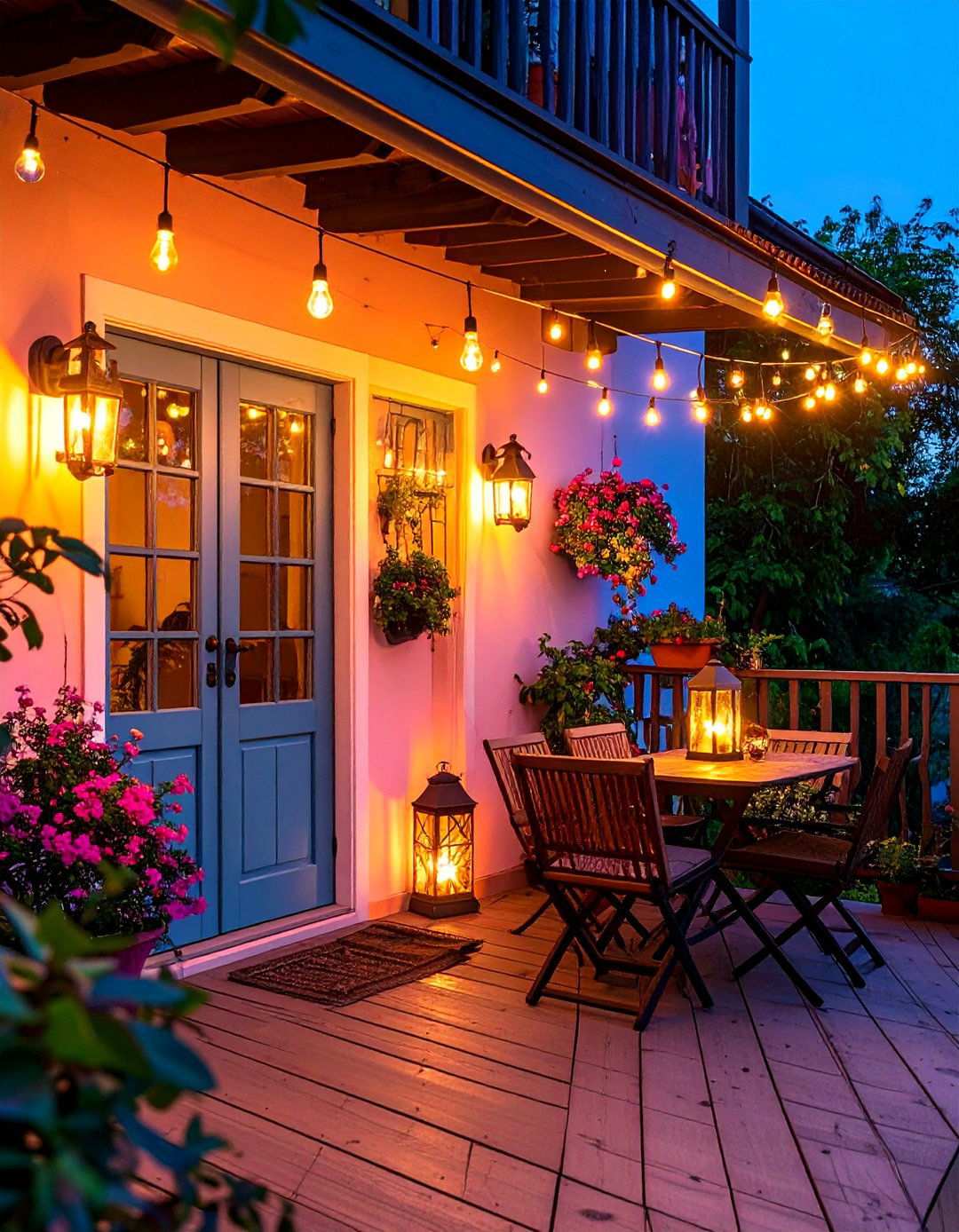 Bedroom Balcony Ambient Light Layers - 20 Bedroom Balcony Ideas